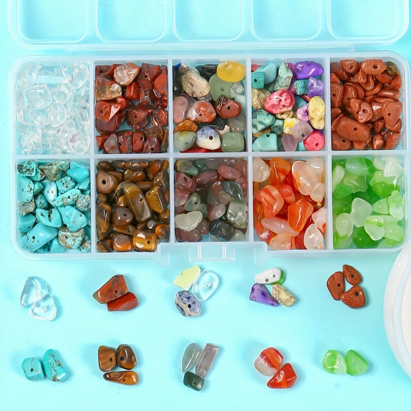 TEMU Amazoni kuum müük 15 siga looduslikust kruusast karbis ebakorrapärase kujuga isetegemise ehete aksessuaarid ülikonna ehete aksessuaarid