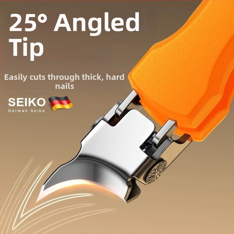 Нокторезачка с широк отвор за нокътни канали, ъглова ножица за нокти с остър завъртян край, ножица за маникюр