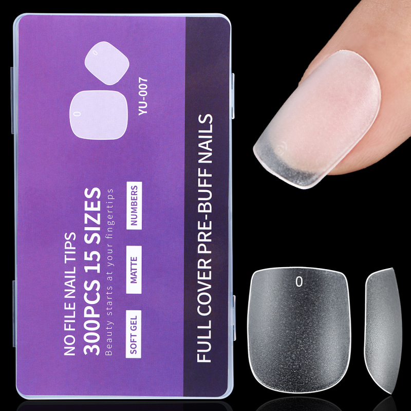 Amazoni ülilühikesed jäätunud maniküüri küüned, üliõhukesed jäljendita veepiisakujulised mandlikujulised graveeringuta kunstküüned