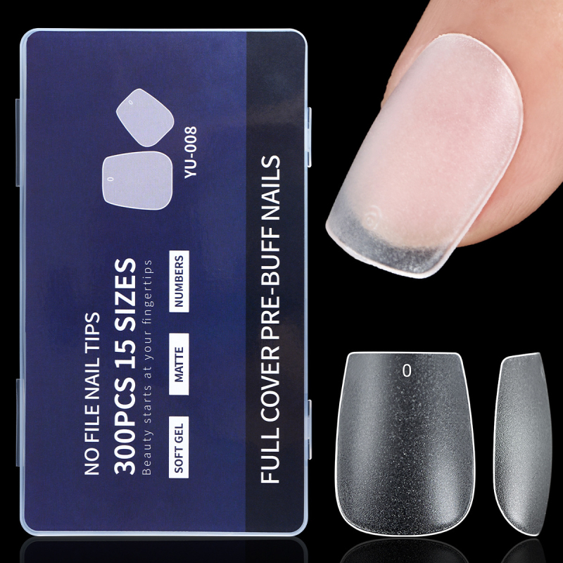 Amazoni ülilühikesed jäätunud maniküüri küüned, üliõhukesed jäljendita veepiisakujulised mandlikujulised graveeringuta kunstküüned