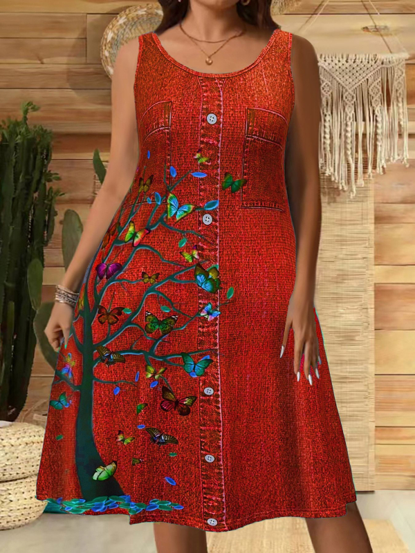 2025. aasta kevad- ja suveuued Amazoni piiriülesed naisterõivad - lahtised ja moodsad 3D-digitaaltrükiga vabaaja teksariietuskleit