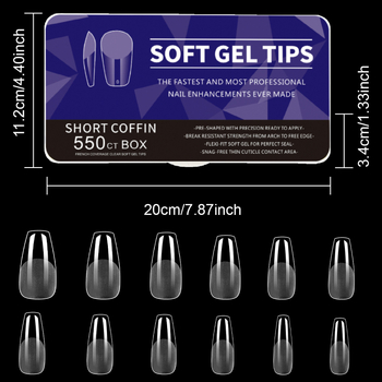 Kuummüügis maniküüriga kantavad küüned mandlikujulised poolmattküüned läbipaistvad kunstküüned fototeraapia pikendused 550 tk