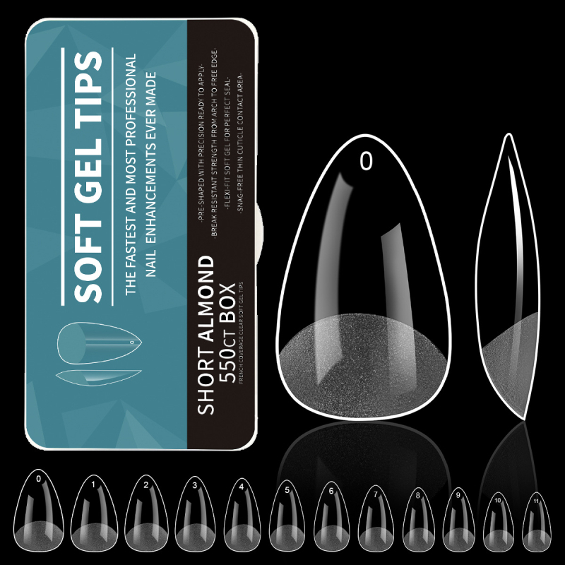 Kuummüügis maniküüriga kantavad küüned mandlikujulised poolmattküüned läbipaistvad kunstküüned fototeraapia pikendused 550 tk