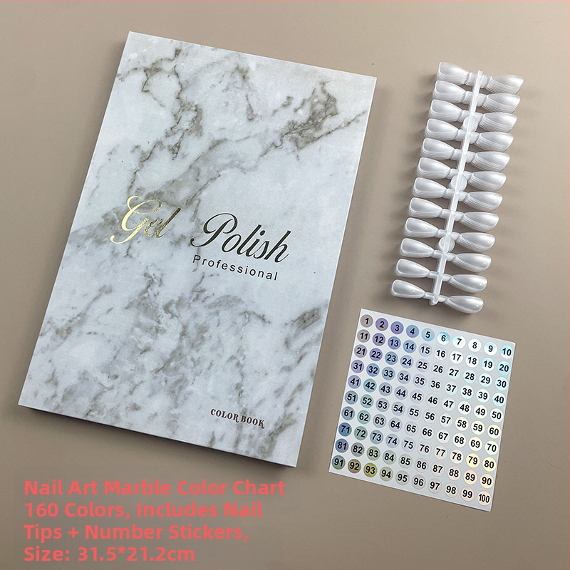 Piiriülene kuummüügis maniküür marmorist värviplaat lihtne värvikaardi ekraan küünelakiliimi näidise näidisraamat