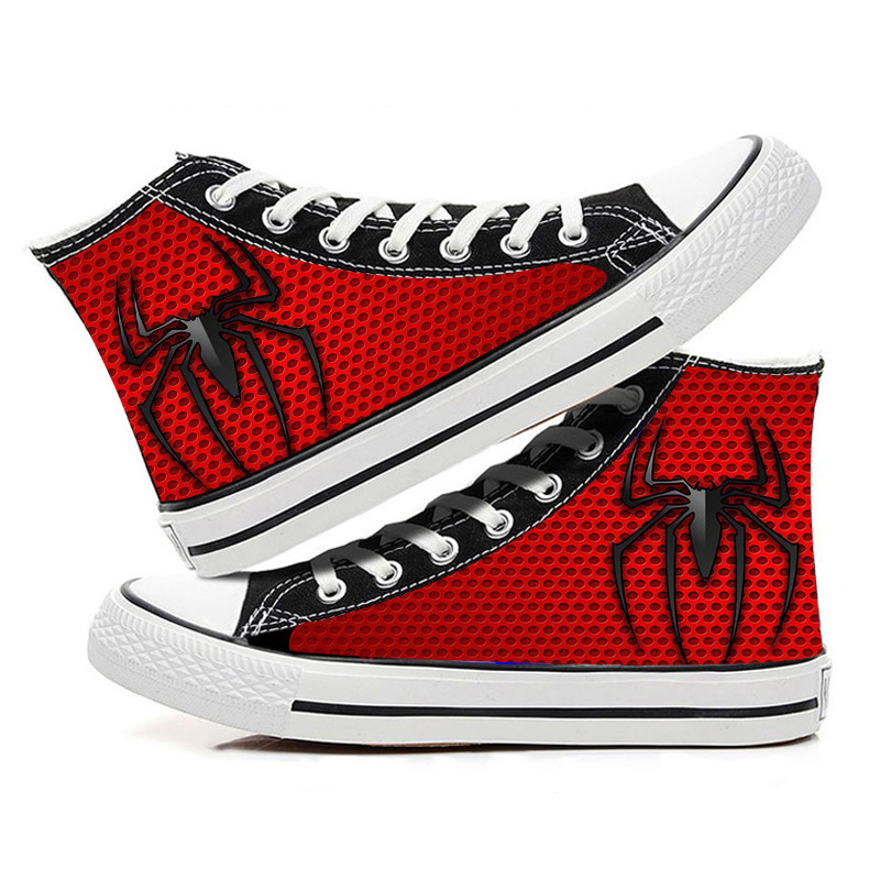 Filmi Ämblikmehe perimeetri trükitud lõuendikingad, Korea stiilis tudengimood, vabaajajalatsid, isikupärastatud, trendikad meeste ja naiste kingad