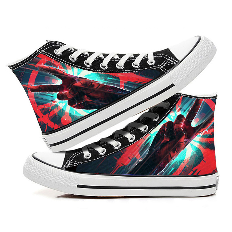 Filmi Ämblikmehe perimeetri trükitud lõuendikingad, Korea stiilis tudengimood, vabaajajalatsid, isikupärastatud, trendikad meeste ja naiste kingad