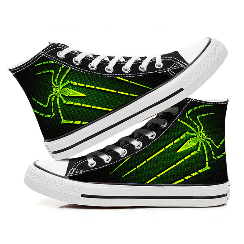 Filmas "Zirnekļcilvēks" perimetra apdrukāti audekla apavi korejiešu stilā, studentu modes ikdienas apavi, personalizēti, moderni vīriešu un sieviešu stilā.