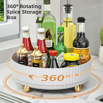 Pöörlev kosmeetika hoiukarp 360-kraadine nahahooldustoodete hoiuriiul Tualettlaua hoiualus Pöörlev hoiukarp