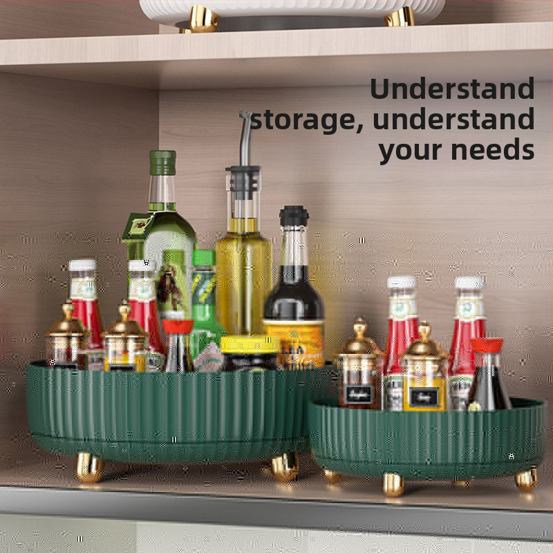 Otočný úložný box na kozmetiku, 360-stupňový stojan na produkty starostlivosti o pleť, úložný táck na toaletný stolík, otočný úložný box