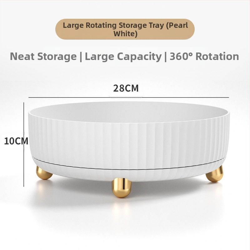 Pöörlev kosmeetika hoiukarp 360-kraadine nahahooldustoodete hoiuriiul Tualettlaua hoiualus Pöörlev hoiukarp