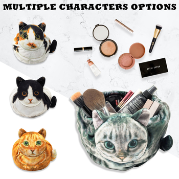 Jaapani Fenrich Dream Cat kosmeetikakott, reisikott, armas farmeri pingutusnööriga kott, suur mahutavus