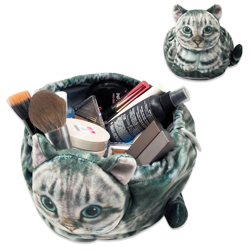 Jaapani Fenrich Dream Cat kosmeetikakott, reisikott, armas farmeri pingutusnööriga kott, suur mahutavus
