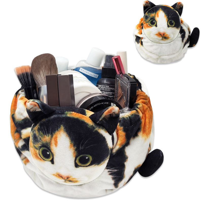 Jaapani Fenrich Dream Cat kosmeetikakott, reisikott, armas farmeri pingutusnööriga kott, suur mahutavus