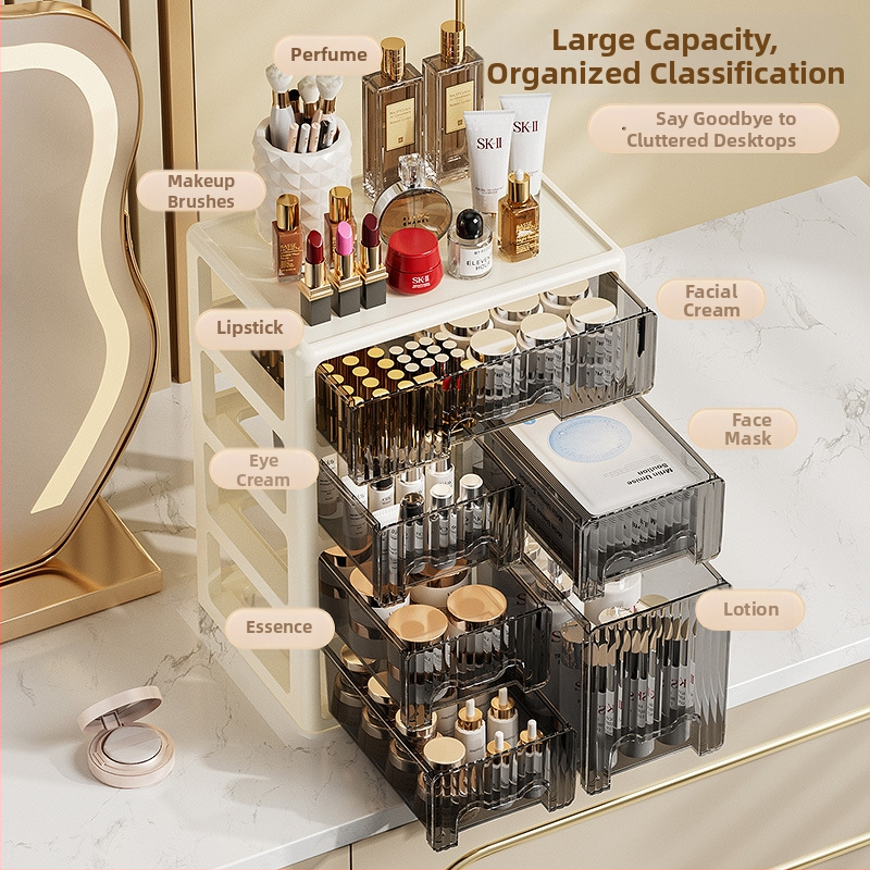 Úložný box na stôl so zásuvkou, organizér na kancelárske potreby, kancelárska skrinka na spisy, komoda, úložný box na kozmetiku