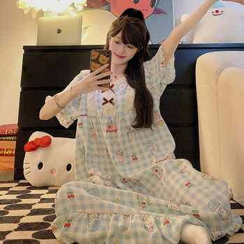 Piiriülene hulgimüük armsate tüdrukute pidžaamad, öösärgid, lahtised ja mugavad koduriided, eriti suured 125 kg, sobivad kandmiseks ka õues.