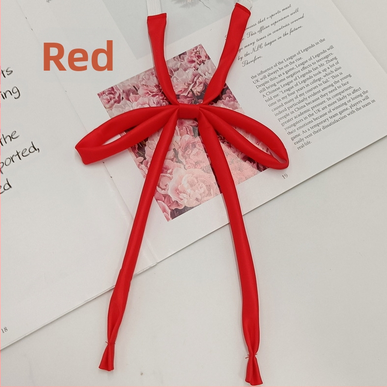 Laos hulgimüügis lipsuvaba köiest paelast ühevärviline lips Jaapani kolledži stiilis JK vormiriietus õhuke pika sangaga kikilips naistele