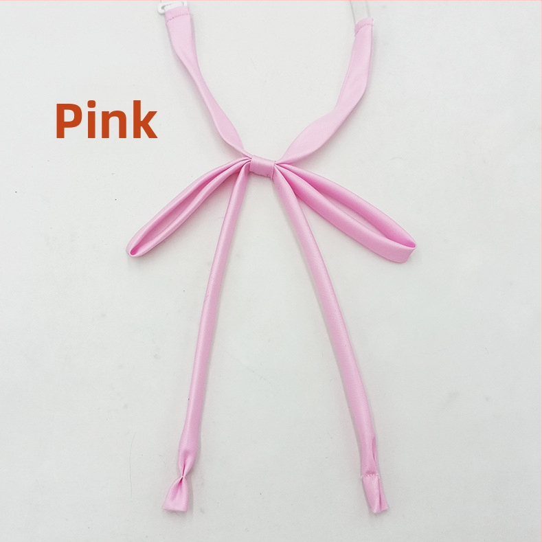 Laos hulgimüügis lipsuvaba köiest paelast ühevärviline lips Jaapani kolledži stiilis JK vormiriietus õhuke pika sangaga kikilips naistele