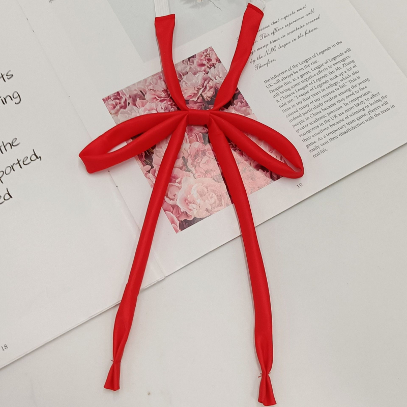 Laos hulgimüügis lipsuvaba köiest paelast ühevärviline lips Jaapani kolledži stiilis JK vormiriietus õhuke pika sangaga kikilips naistele