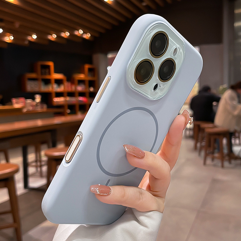 Kevad- ja suveuue peene rõngaga magnetiline imemiskinnitus Apple 16 Promax vedelsilikoonist 15 telefoniümbrisele koos kilega.