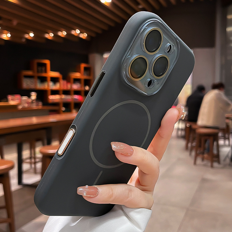Kevad- ja suveuue peene rõngaga magnetiline imemiskinnitus Apple 16 Promax vedelsilikoonist 15 telefoniümbrisele koos kilega.