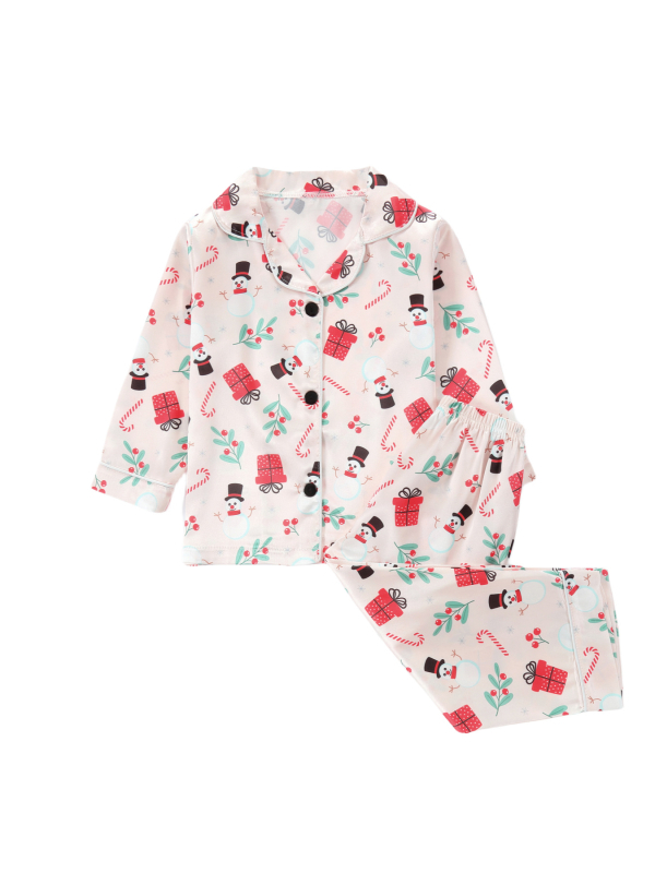 Uus 1615 leegiaeglustav jõulukoomiksimustriga trükitud koduriiete laste pikkade varrukatega pükste pidžaamade konditsioneeriga riidekomplekt