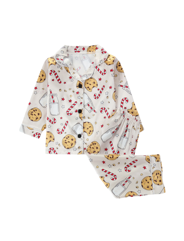 Uus 1615 leegiaeglustav jõulukoomiksimustriga trükitud koduriiete laste pikkade varrukatega pükste pidžaamade konditsioneeriga riidekomplekt