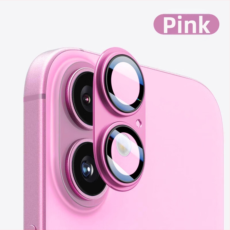 Apple 16 Promax objektīva plēve Iphone 16 aizmugurējās kameras uzlīme plus metāla objektīva gredzens pilna pārklājuma plēve