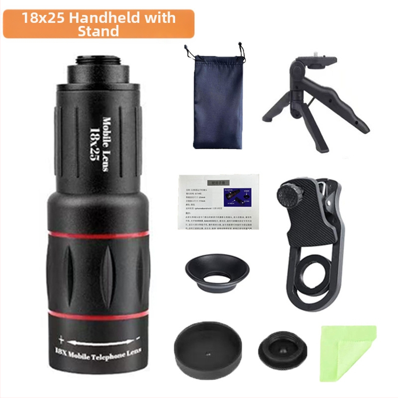 Tootja varustab mobiiltelefoni teleobjektiivi 18X monokulaarset universaalset teleobjektiivi kontsertidele, kaasaskantavat teleskoopi fotograafiaks