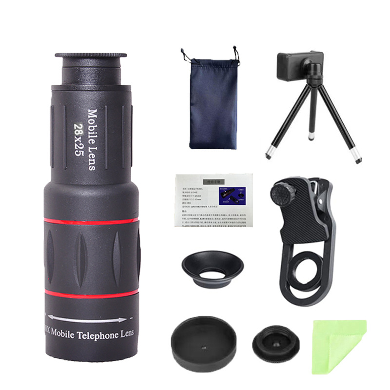 Tootja varustab mobiiltelefoni teleobjektiivi 18X monokulaarset universaalset teleobjektiivi kontsertidele, kaasaskantavat teleskoopi fotograafiaks