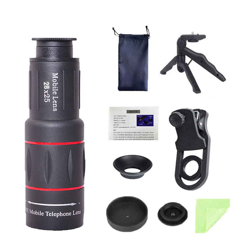 Tootja varustab mobiiltelefoni teleobjektiivi 18X monokulaarset universaalset teleobjektiivi kontsertidele, kaasaskantavat teleskoopi fotograafiaks