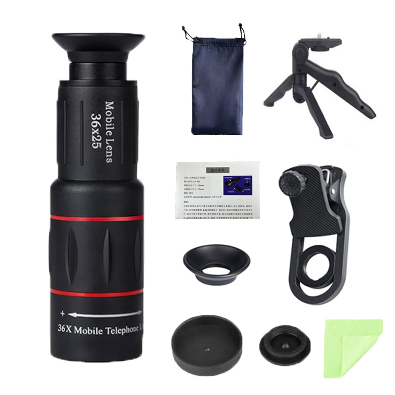 Tootja varustab mobiiltelefoni teleobjektiivi 18X monokulaarset universaalset teleobjektiivi kontsertidele, kaasaskantavat teleskoopi fotograafiaks