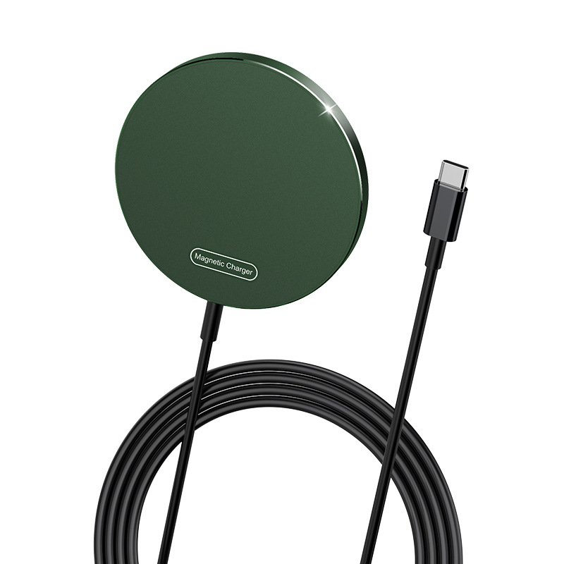 Piiriülene juhtmevaba laadija magnetilise imemiskinnitusega Magsafe 15W kiirlaadimine sobib alumiiniumsulamist kestaga mobiiltelefonidele ja kelladele juhtmevaba laadimine