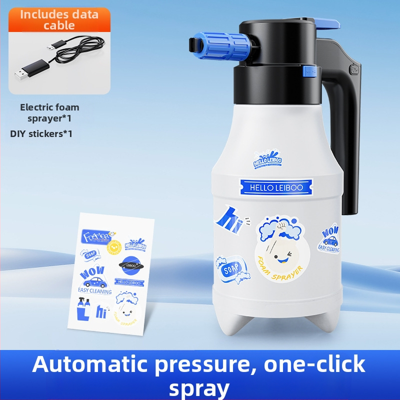 Elektrilise autopesu spetsiaalne vahuga kastekann Juhtmevaba laadimisega pneumaatiline kastekann pihustab kastmist aianduspihustit