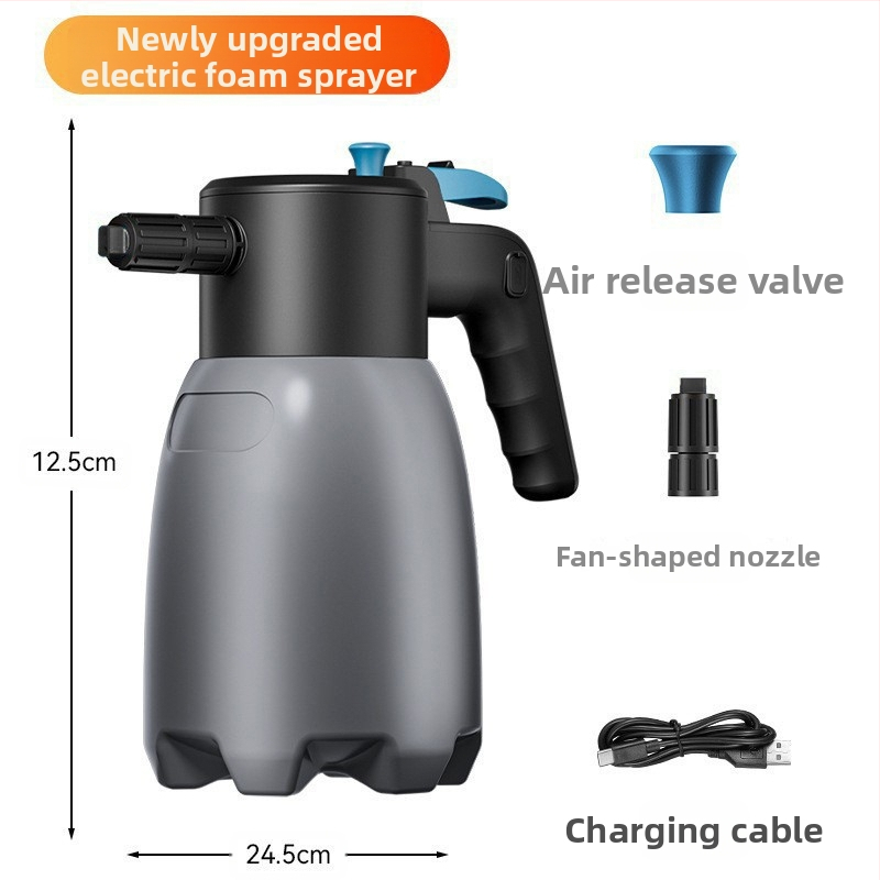 Elektrilise autopesu spetsiaalne vahuga kastekann Juhtmevaba laadimisega pneumaatiline kastekann pihustab kastmist aianduspihustit