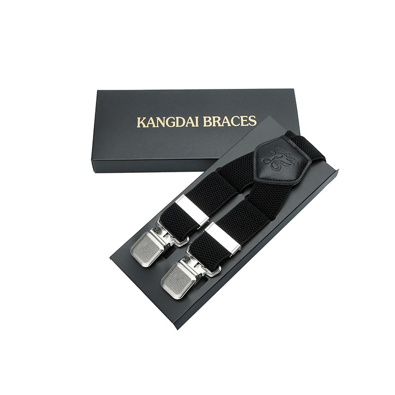 Meeste piiriülesed ülikonnarihma klambriga nelja klambriga 3,5 cm elastsed elastsed reguleeritavad pidulikud traksid hulgimüügist