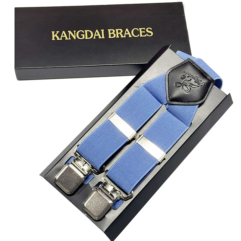 Meeste piiriülesed ülikonnarihma klambriga nelja klambriga 3,5 cm elastsed elastsed reguleeritavad pidulikud traksid hulgimüügist