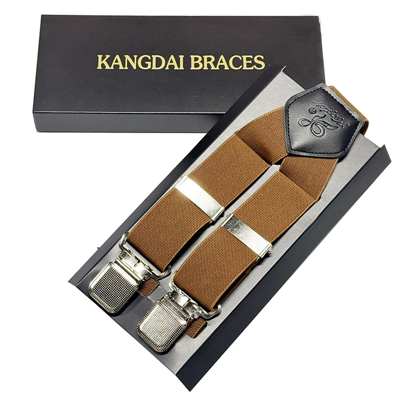 Meeste piiriülesed ülikonnarihma klambriga nelja klambriga 3,5 cm elastsed elastsed reguleeritavad pidulikud traksid hulgimüügist