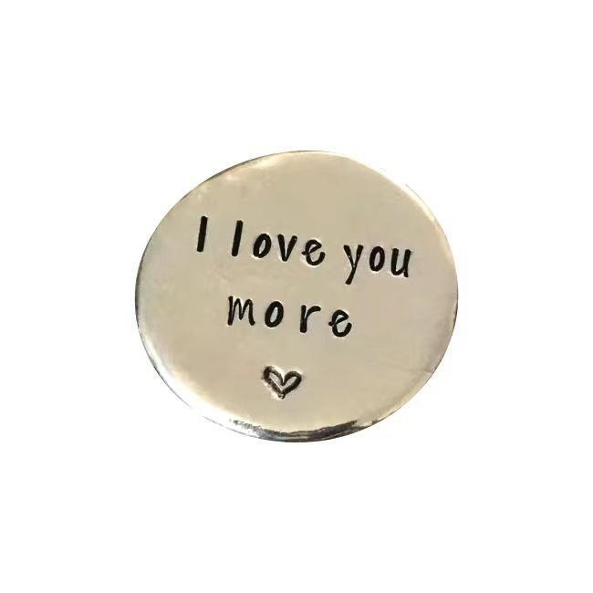 Sõltumatu jaama uus roostevabast terasest taskužetoon loomingulise isiksuse roostevabast terasest otsuse õnneliku mündi kirjaga kingitus