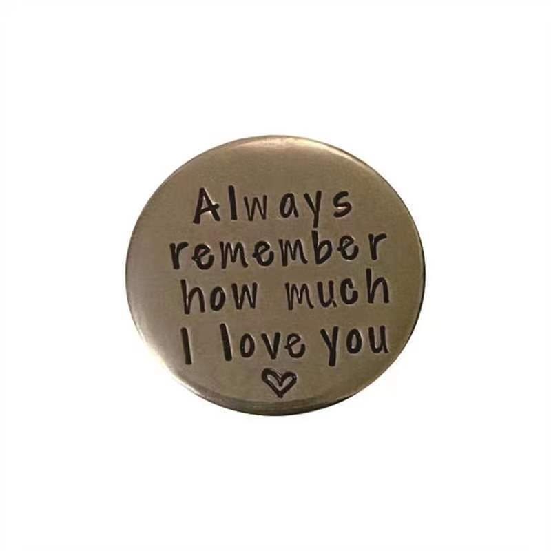 Sõltumatu jaama uus roostevabast terasest taskužetoon loomingulise isiksuse roostevabast terasest otsuse õnneliku mündi kirjaga kingitus