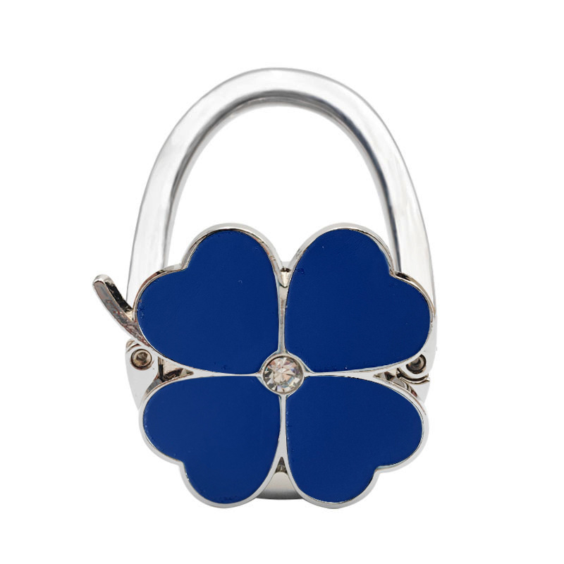 Loominguline õnneliku rohuga kokkupandav kotikonks, kaasaskantav neljaleheline ristik puhtast nahast laua küljeriputi naiste käekotikoti konks