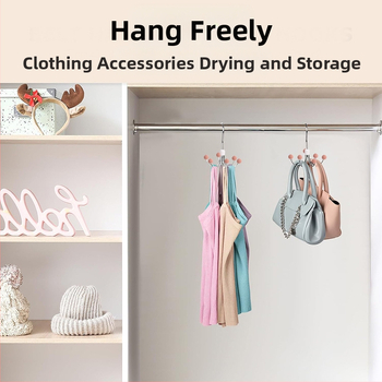 Kuueküünisega konksuga majapidamises kasutatav multifunktsionaalne riidepuu aluspesu hoiustamise ese ühiselamu garderoob 360 kraadi pöörlev konks