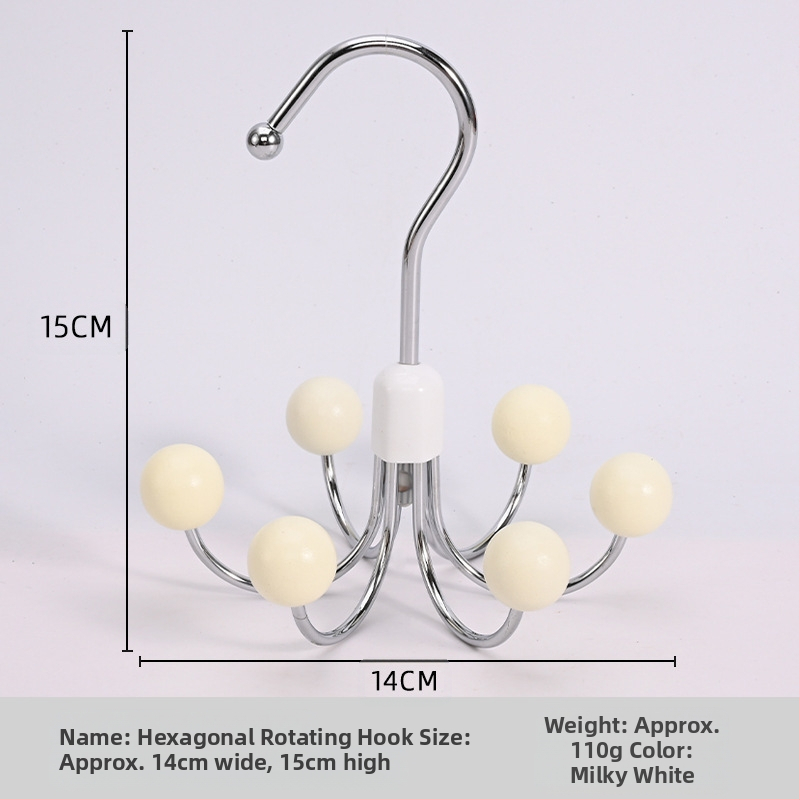 Kuueküünisega konksuga majapidamises kasutatav multifunktsionaalne riidepuu aluspesu hoiustamise ese ühiselamu garderoob 360 kraadi pöörlev konks