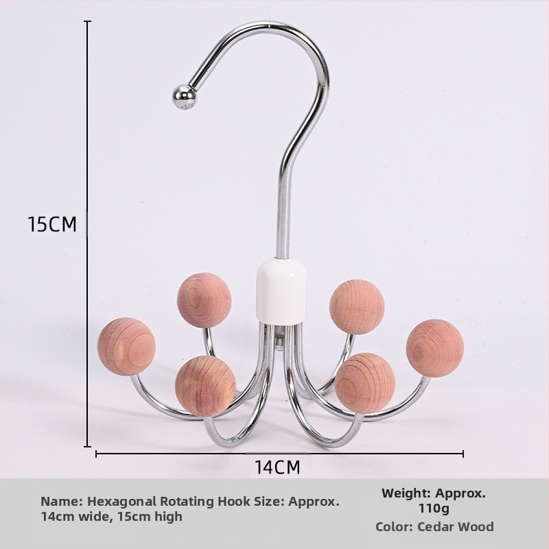Kuueküünisega konksuga majapidamises kasutatav multifunktsionaalne riidepuu aluspesu hoiustamise ese ühiselamu garderoob 360 kraadi pöörlev konks
