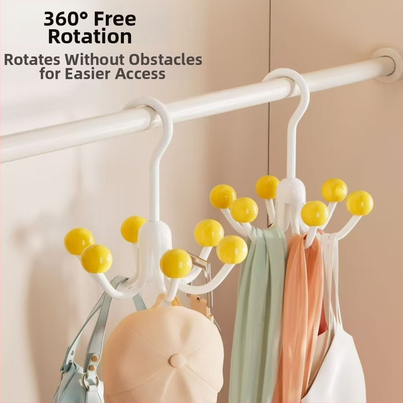 Kuueküünisega konksuga majapidamises kasutatav multifunktsionaalne riidepuu aluspesu hoiustamise ese ühiselamu garderoob 360 kraadi pöörlev konks