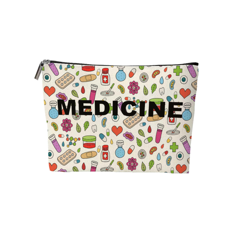 Slaugytojos tematikos stilingas fortepijono klavišų ir natų kosmetinis krepšys, lengvas ir patvarus poliesterio daiktų laikymo krepšys su užtrauktuku, muzikantas