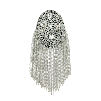 Käsitsi valmistatud helmestega Briti vintage punk stiilis metallist tutiga õlapaelad, korsaažiga rõivaste kaunistused, isetegemise aksessuaarid