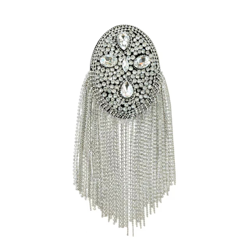 Käsitsi valmistatud helmestega Briti vintage punk stiilis metallist tutiga õlapaelad, korsaažiga rõivaste kaunistused, isetegemise aksessuaarid