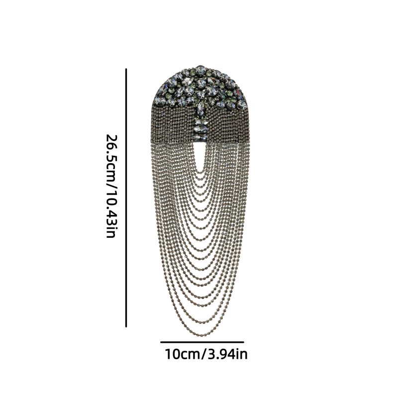 Käsitsi valmistatud helmestega Briti vintage punk stiilis metallist tutiga õlapaelad, korsaažiga rõivaste kaunistused, isetegemise aksessuaarid