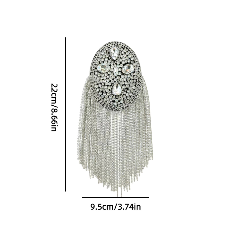 Käsitsi valmistatud helmestega Briti vintage punk stiilis metallist tutiga õlapaelad, korsaažiga rõivaste kaunistused, isetegemise aksessuaarid