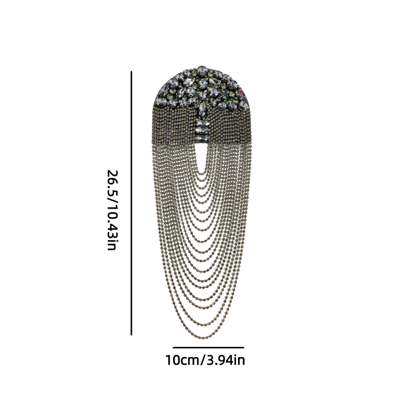Käsitsi valmistatud helmestega Briti vintage punk stiilis metallist tutiga õlapaelad, korsaažiga rõivaste kaunistused, isetegemise aksessuaarid